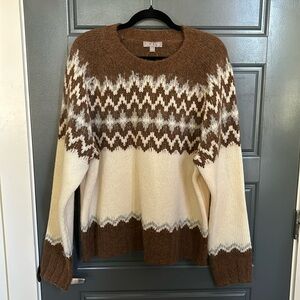 Jcrew wool blend fair isle sweater